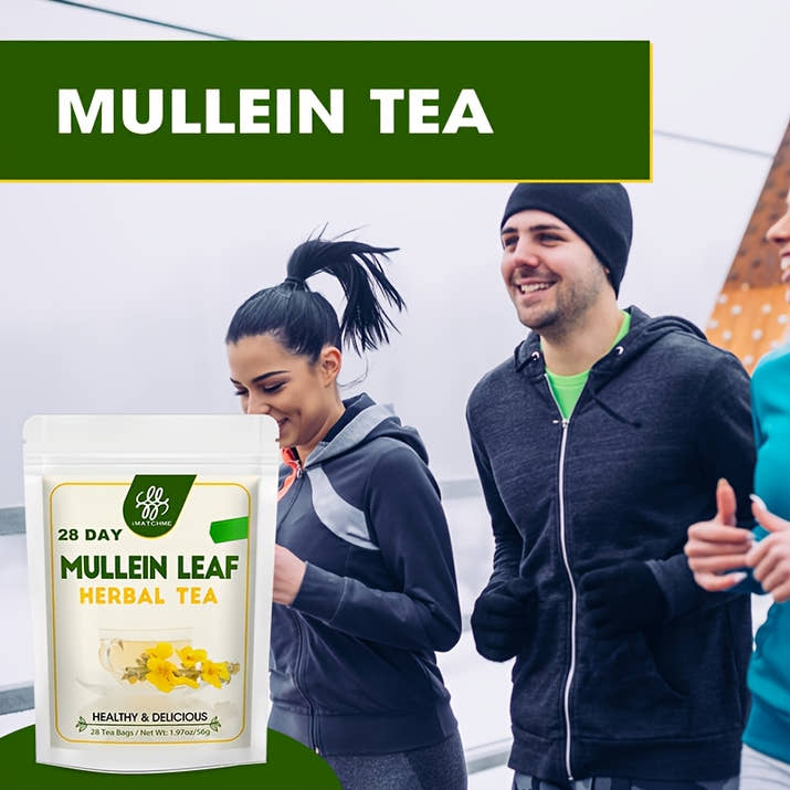[Caffeine Free Mullein Tea] 28 Tea Bags Mullein Leaf Tea - Herbal Tea - Caffeine Free - Suitable For Home Office Drink
