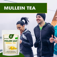 [Caffeine Free Mullein Tea] 28 Tea Bags Mullein Leaf Tea - Herbal Tea - Caffeine Free - Suitable For Home Office Drink