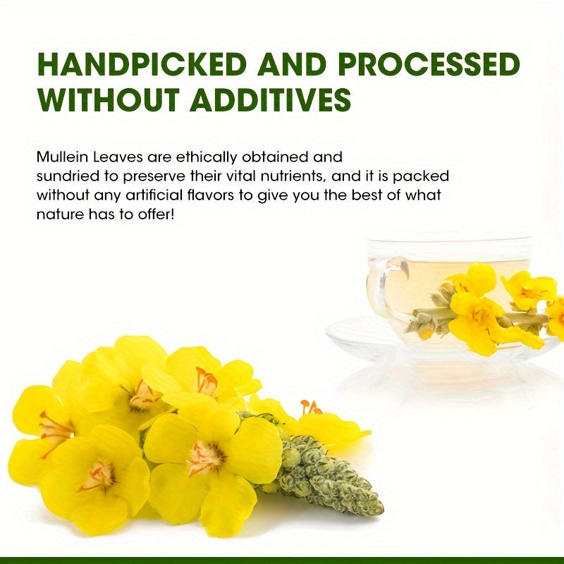 [Caffeine Free Mullein Tea] 28 Tea Bags Mullein Leaf Tea - Herbal Tea - Caffeine Free - Suitable For Home Office Drink